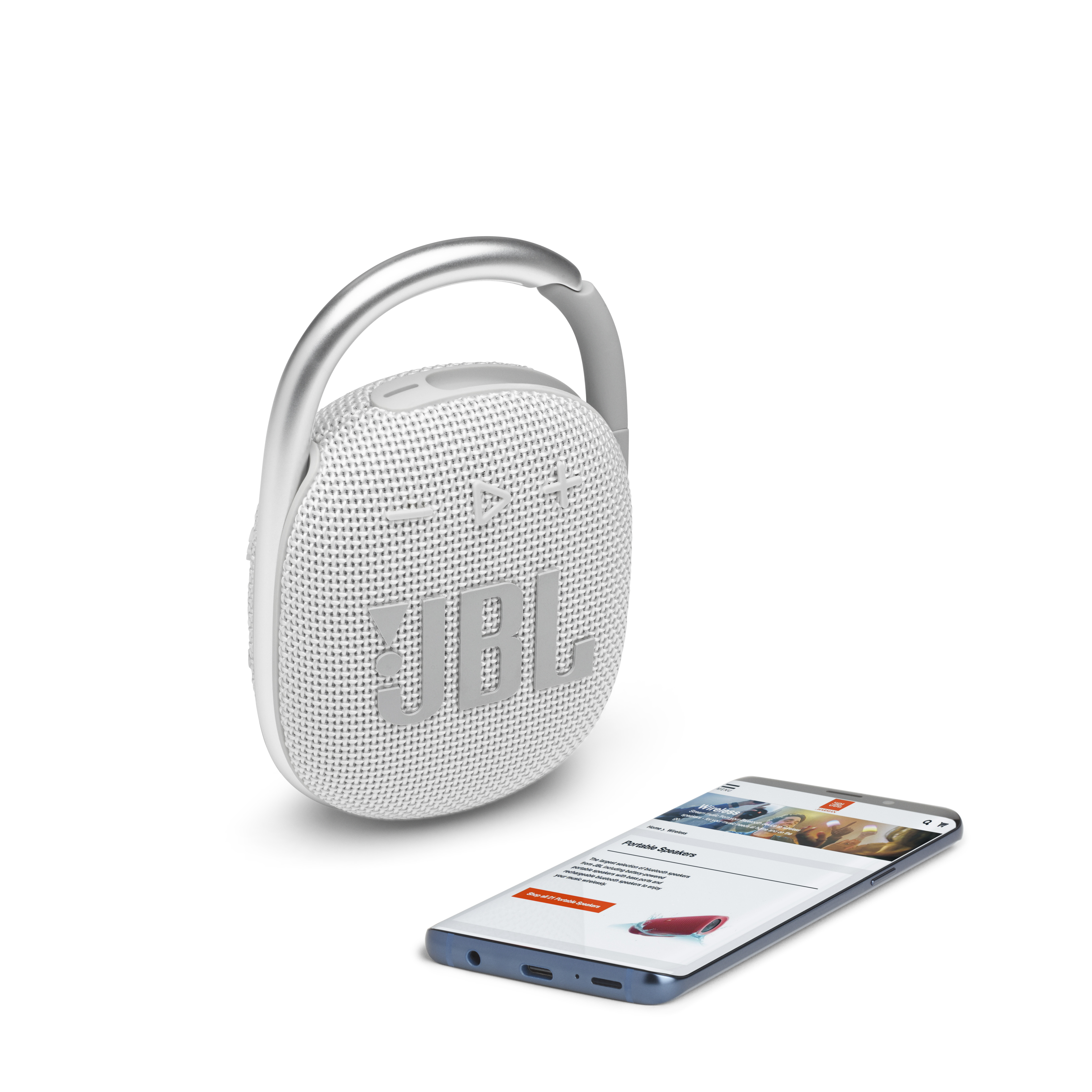 JBL Bluetooth Lautsprecher Clip4, weiß