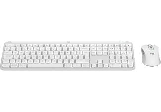 LOGITECH Signature Slim Combo MK950 billentyűzet és egér szett, BT+USB, US Angol, piszkosfehér (920-012491)