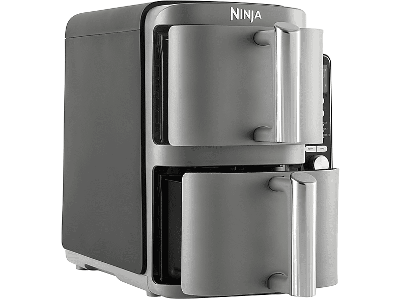 Ninja SL400EU Double Stack 2-Ebenen XL Airfryer Heissluftfritteuse 4,75 l + 4,75 l, 2470 Watt, Grau — Foto 2 von 5
