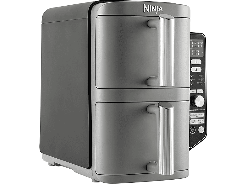 Ninja SL400EU Double Stack 2-Ebenen XL Airfryer Heissluftfritteuse 4,75 l + 4,75 l, 2470 Watt, Grau — Foto 3 von 5