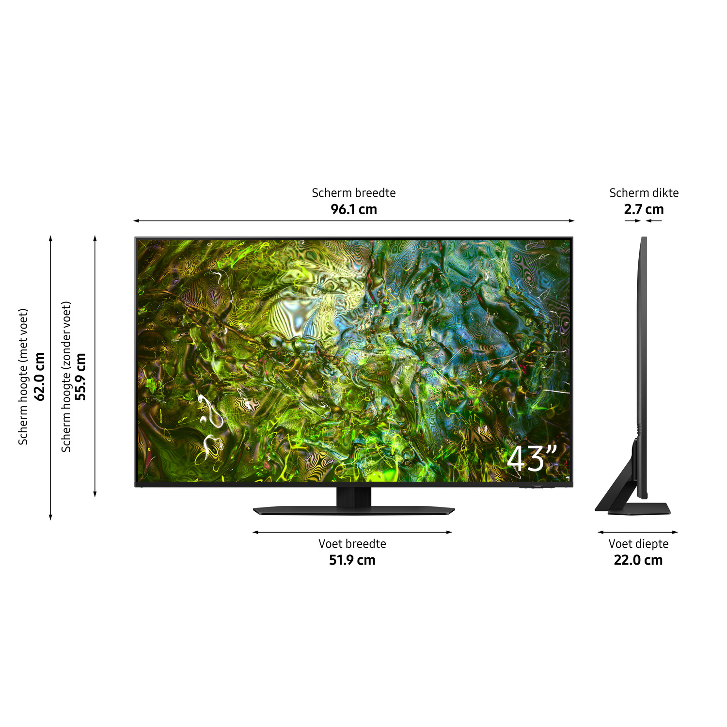 SAMSUNG 43" Neo QLED 4K Smart TV 43QN90D (2024) - Ultra HD 4K - Neo QLED-tv - 43 inch - 2024