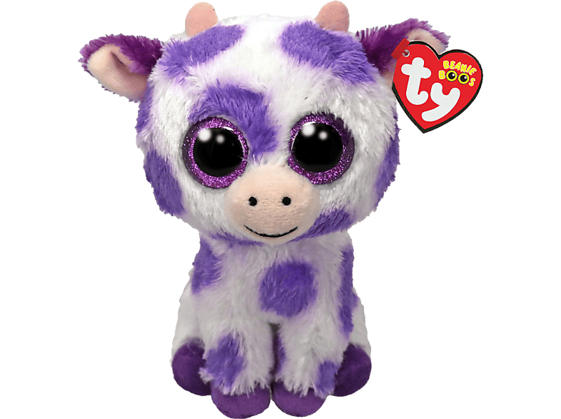 TY Beanie Boo’s Butter Kuh – Plüschtier, 15 Cm, Schwarz-weiß Mit Glitzeraugen – Süßes Sammlerstück Für Kinder