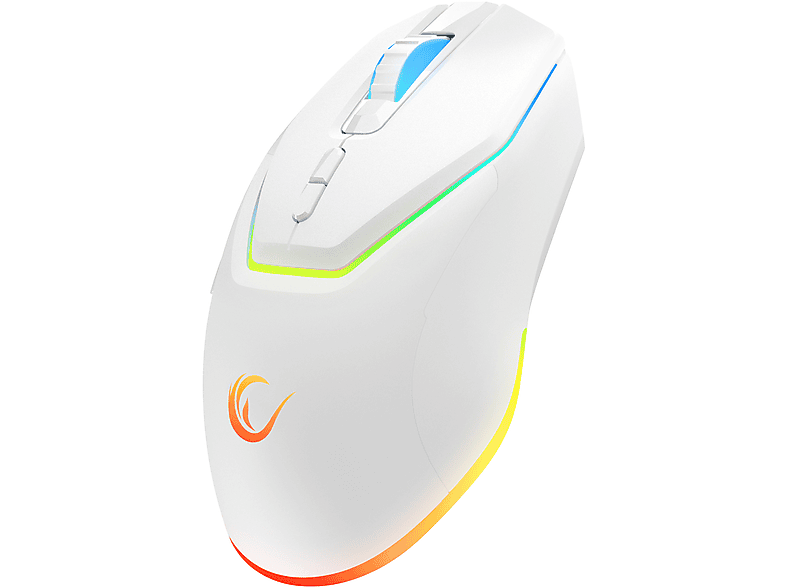 RAMPAGE Vortex M1 Kablosuz/Kablolu RGB Ledli Şarjlı Gaming Oyuncu Mouse Beyaz_1