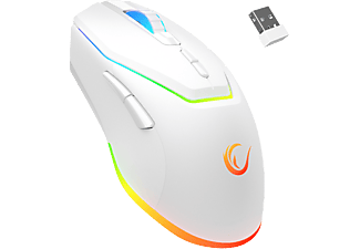 RAMPAGE Vortex M1 Kablosuz/Kablolu RGB Ledli Şarjlı Gaming Oyuncu Mouse Beyaz