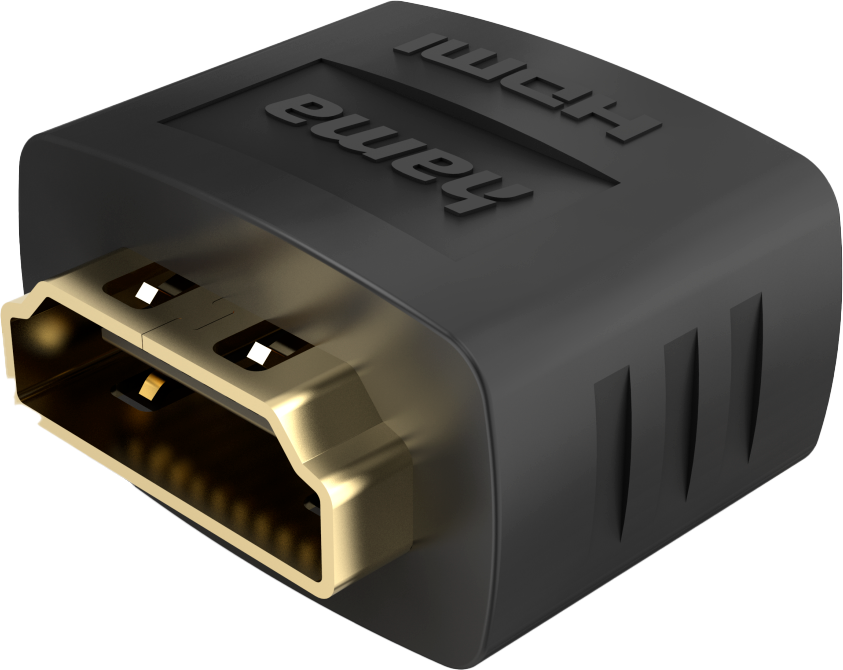 HAMA FIC High speed HDMI ethernettel toldó adapter, aranyozott, fekete (200356)