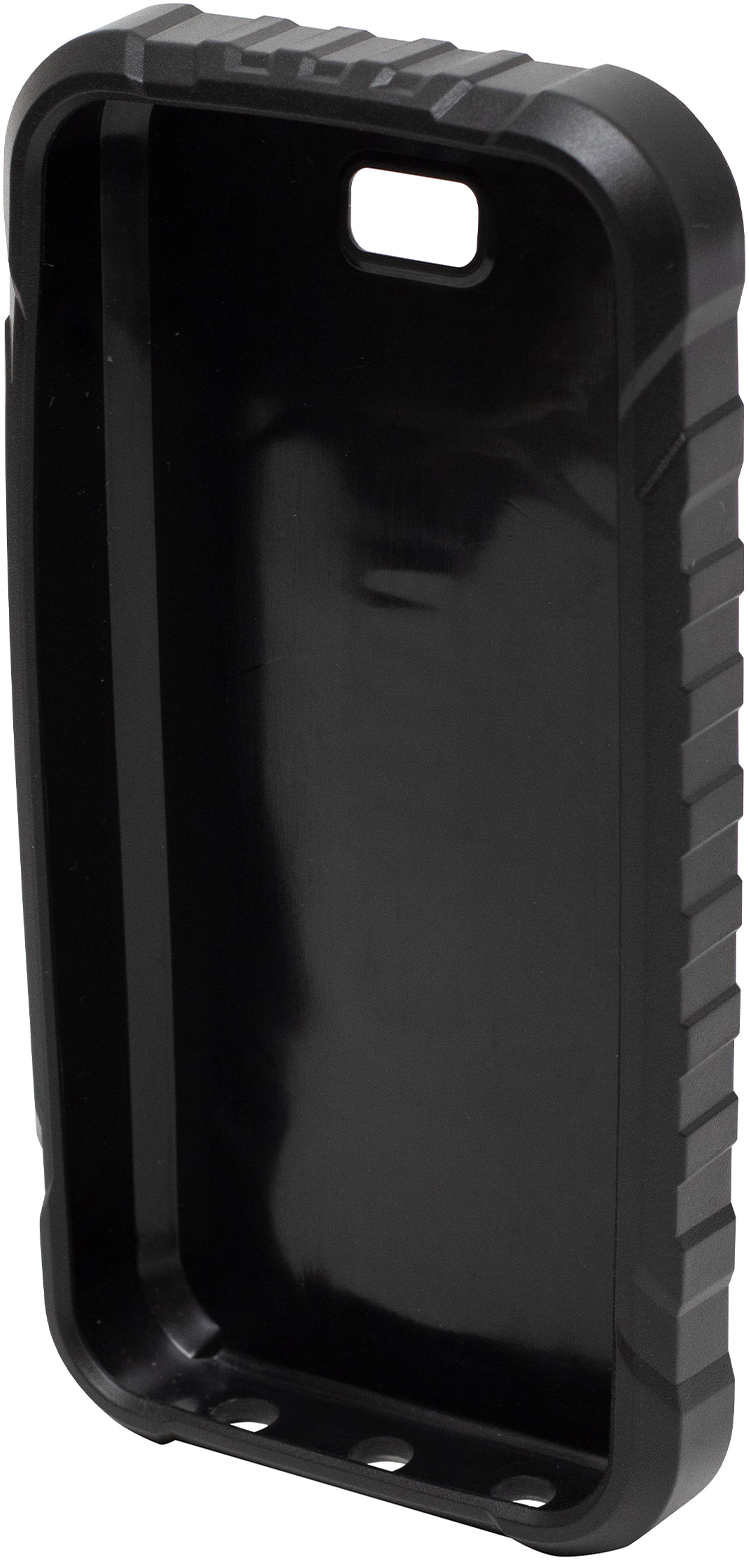 Fekete telefontok robusztus kialakítással. A belseje nyitott.