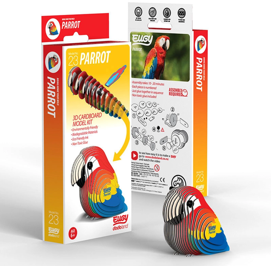 EUGY Papagáj 3D puzzle