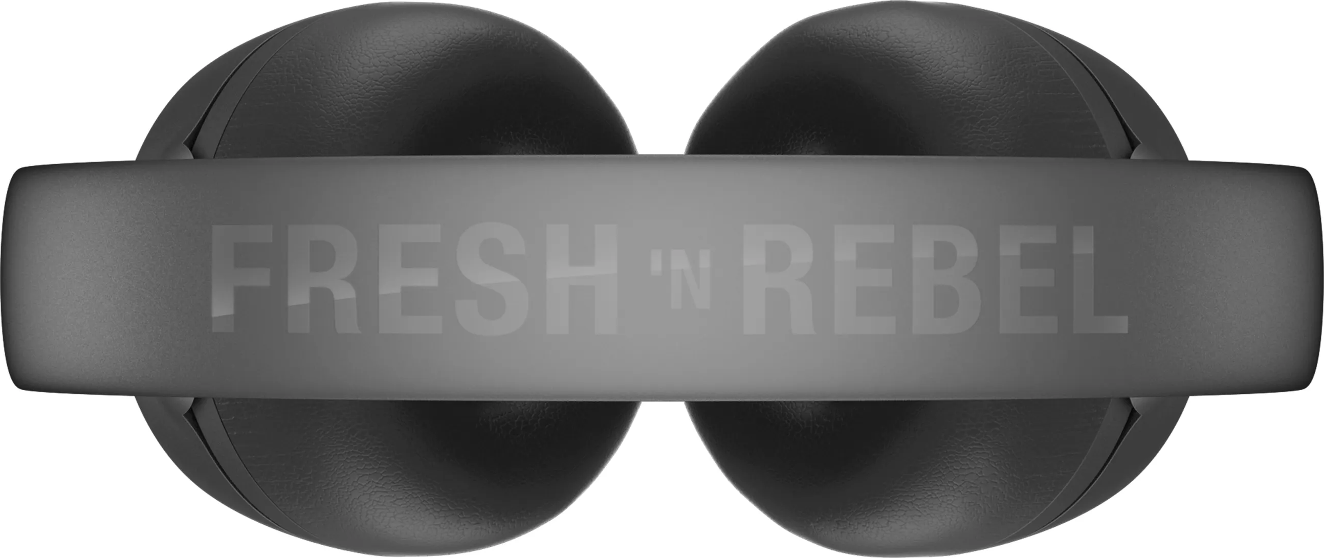 Casque noir avec la marque 'FRESH 'N REBEL' sur l'arceau. Le casque est centré.