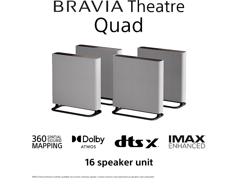 SONY BRAVIA Theatre Quad, Home Entertainment-System (4.0.4-Kanal/Dolby Atmos®/Dolby Vision™/DTS:X™), Schwarz/Grau