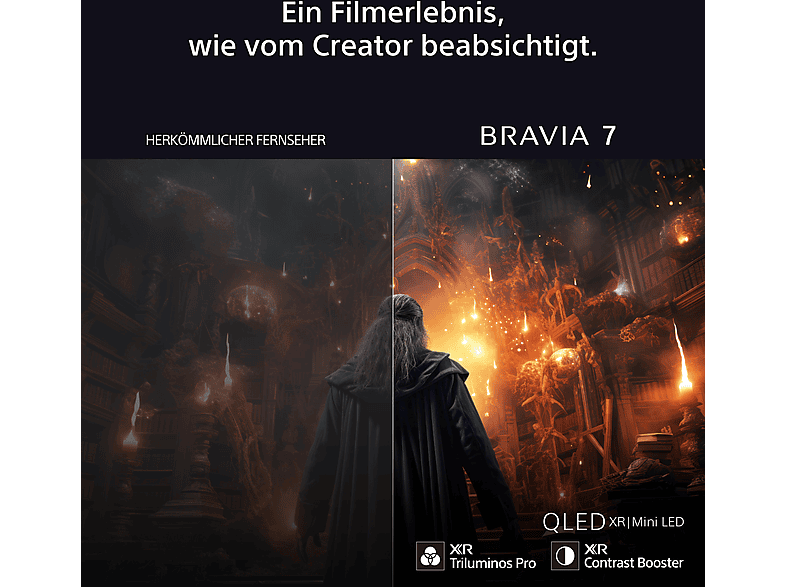 Thumbnail - SONY BRAVIA 7 K65XR70 QLED TV (Flat, 65 Zoll / 164 cm, 4K, SMART TV, Google TV)