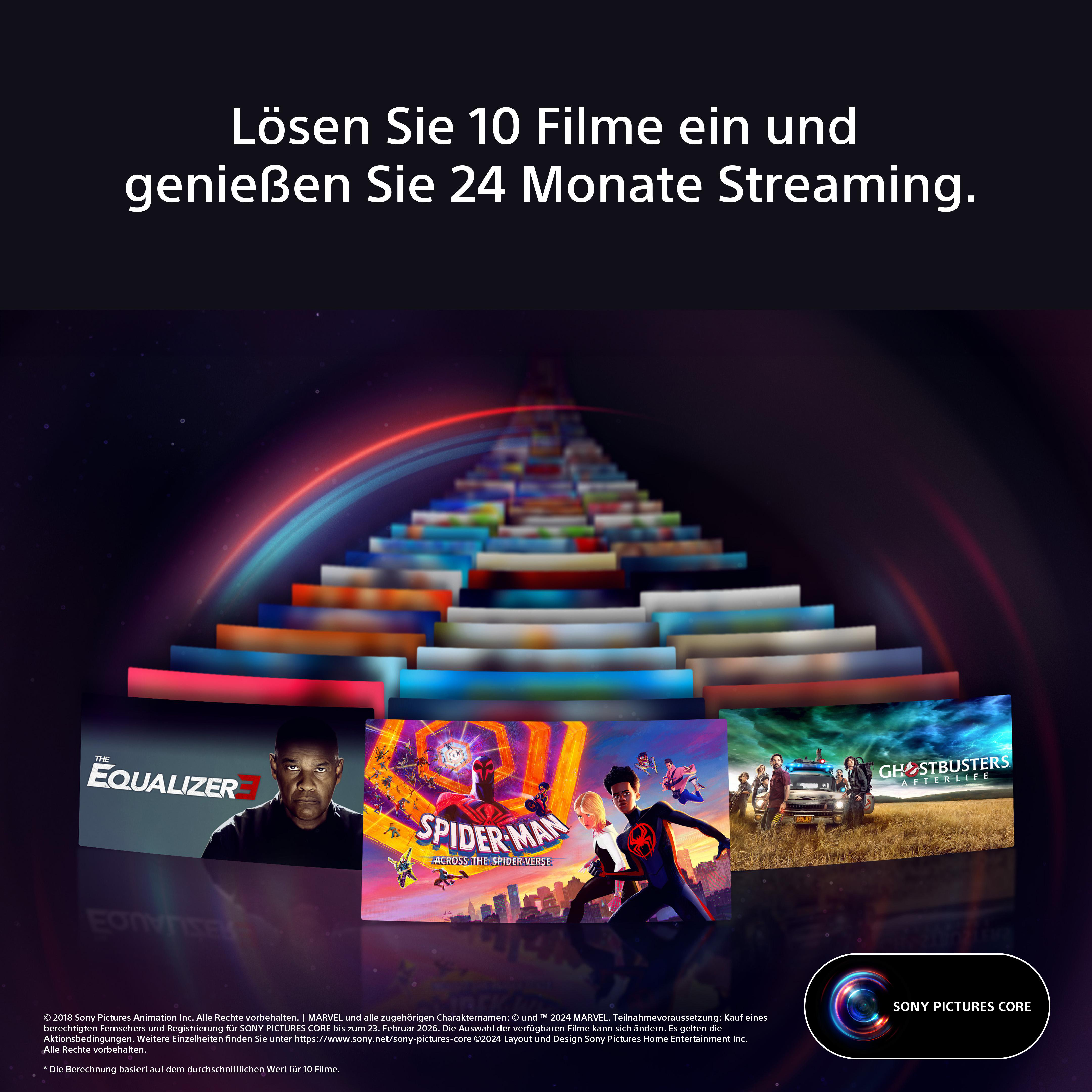 Bunte Streaming-Filme, darunter The Equalizer 3, Spider-Man und Ghostbusters.