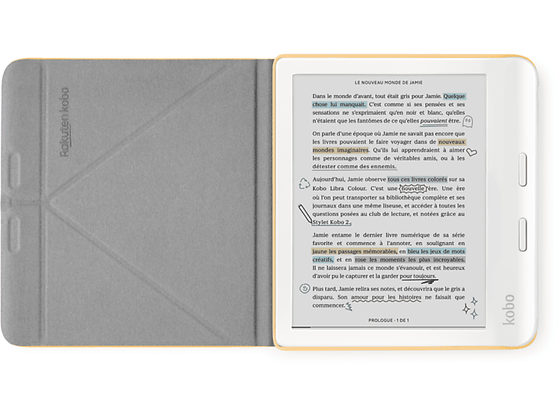KOBO Sleepcover voor Libra Colour Geel Beschermhoes | MediaMarkt