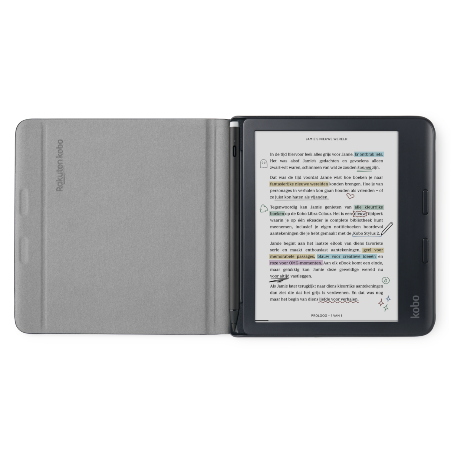 KOBO LIBRA COLOUR NOTEBOOK COVER- ZWART Beschermhoes | MediaMarkt
