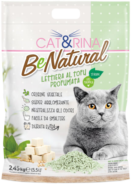 CAT+RINA Tofu macskaalom, zöld tea illattal, 5,5 l (14782)