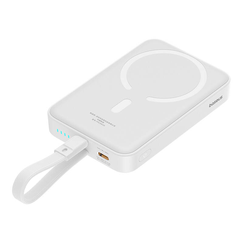 BASEUS Magsafe Mini Air Wireless Taşınabilir Şarj Cihazı 10.000 mAh 20W Beyaz