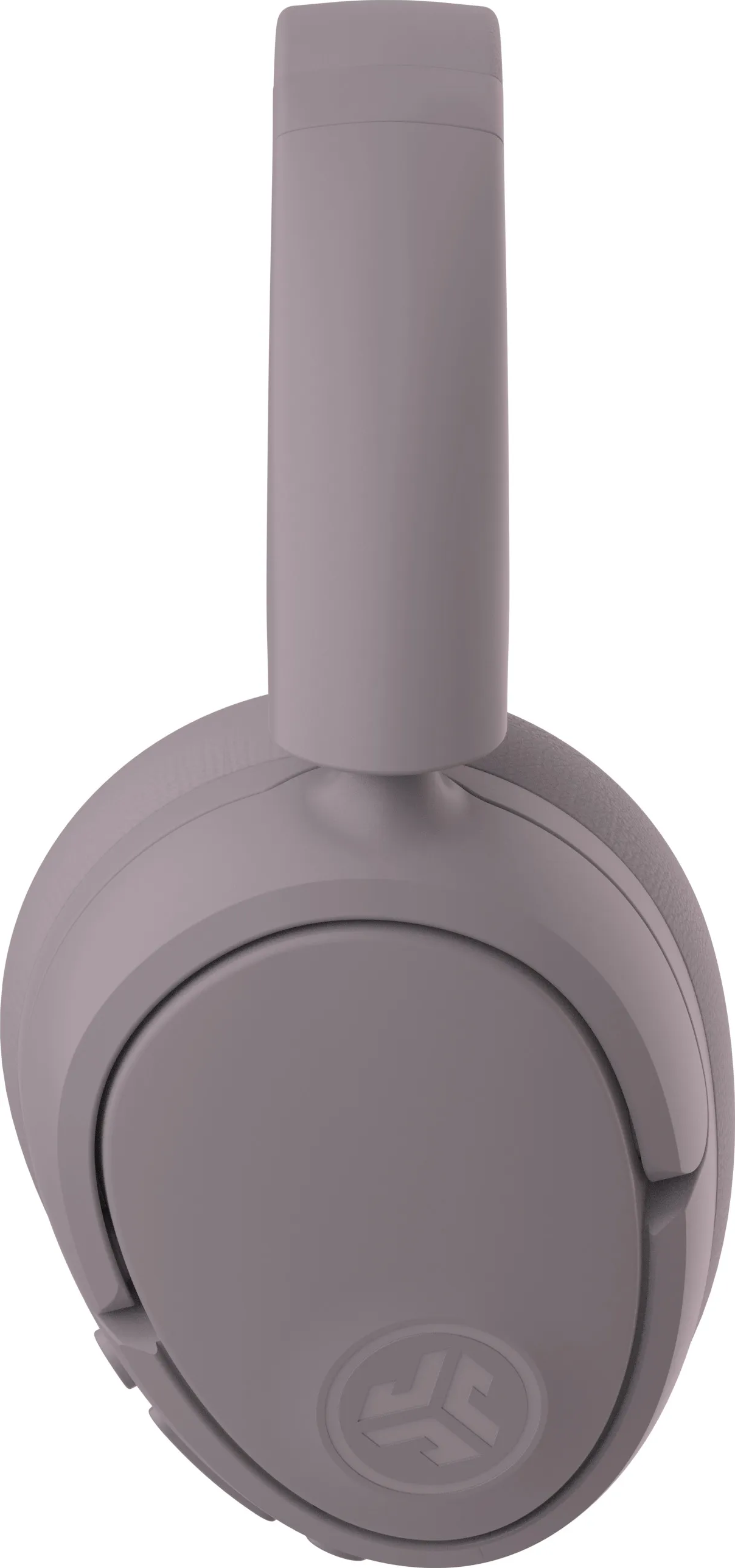 Graue Over-Ear-Kopfhörer mit Logo auf weißem Hintergrund.