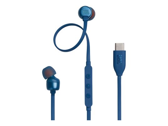 JBL Tune 310C USB-C, In-ear Casques Bleu