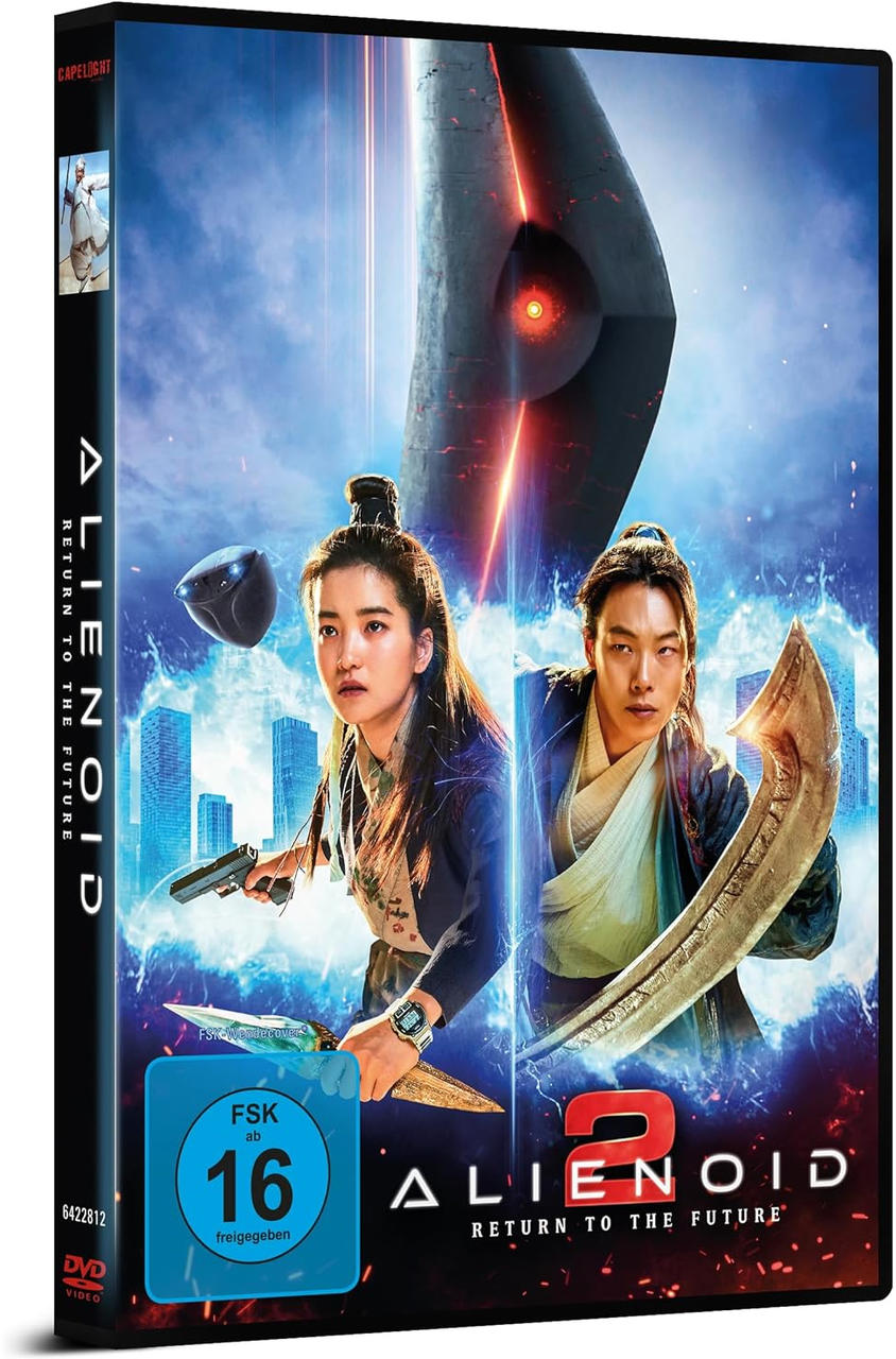 DVD-Hülle des Films Alienoid 2: Return to the Future, mit einer Science-Fiction-Szene.