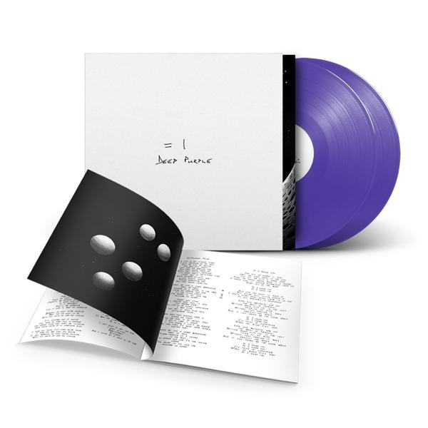 Deep Purple album. Lila bakelit, fehér borító kézírásos szöveggel és dalszöveggel.