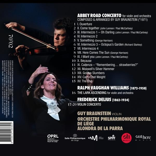 Albumcover mit Geiger, Frau und Text über Musik.