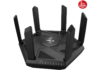 ASUS RT-AXE7800 WiFi6E Tri Band Gaming Ai Mesh Ai Protection Torrent Bulut DLNA 4G VPN Router Access Siyah
