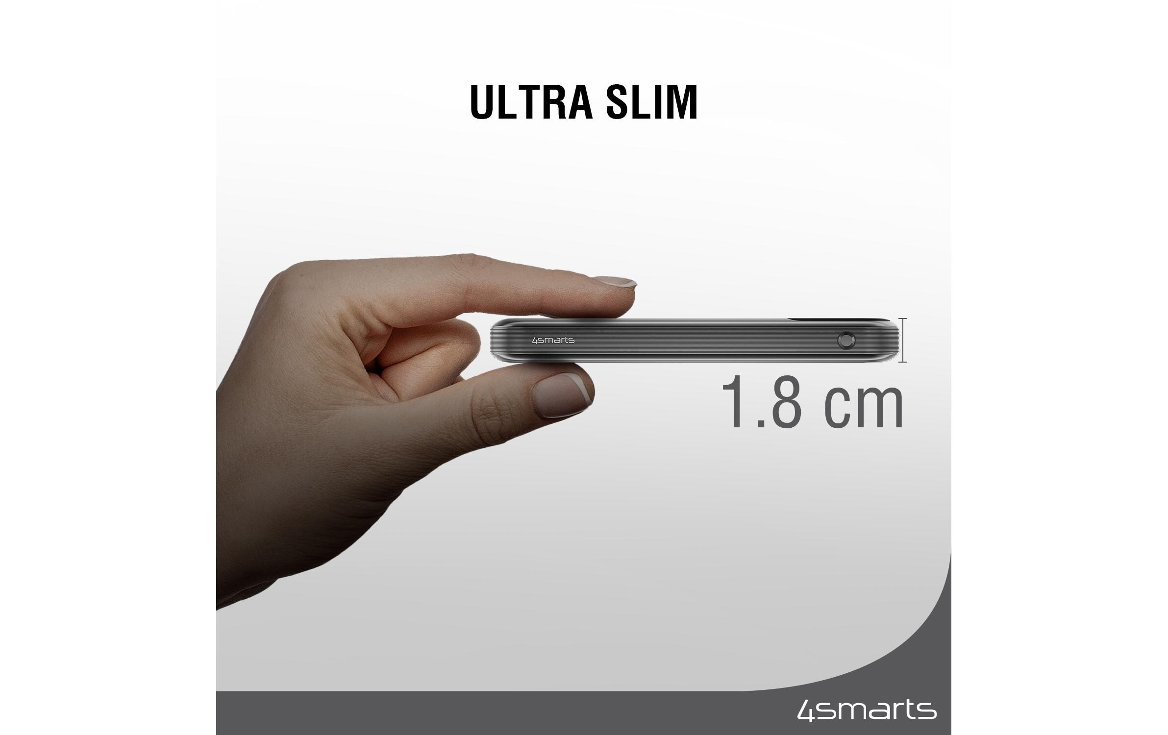 4SMARTS Powerbank, 20000 mAh, USB-A, Eingang, Eingang, USB-A, Grau Powerbank 20000 mAh Grau