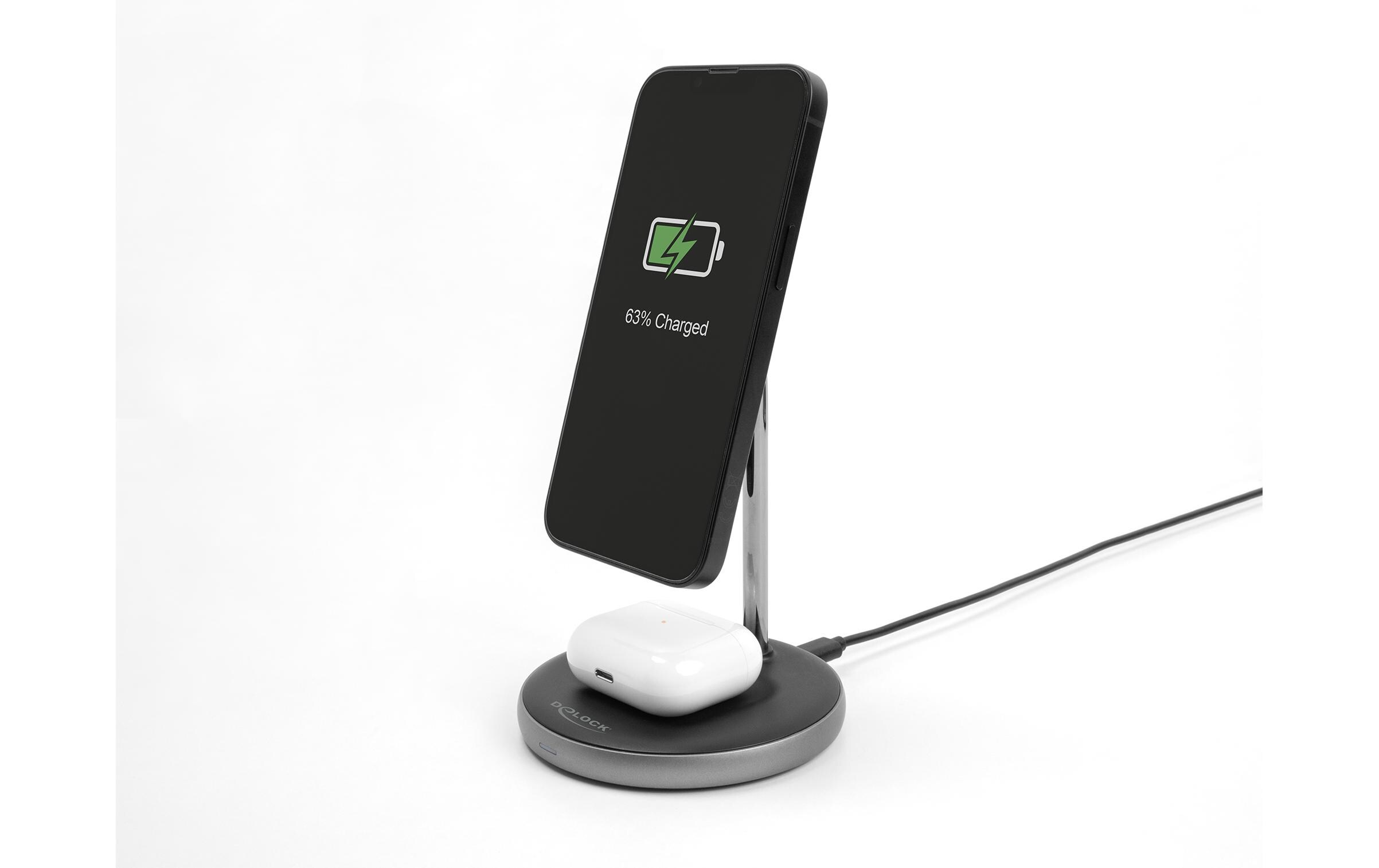 DELOCK 66468 CHARGER 2 IN 1 Chargeur Universal, Noir