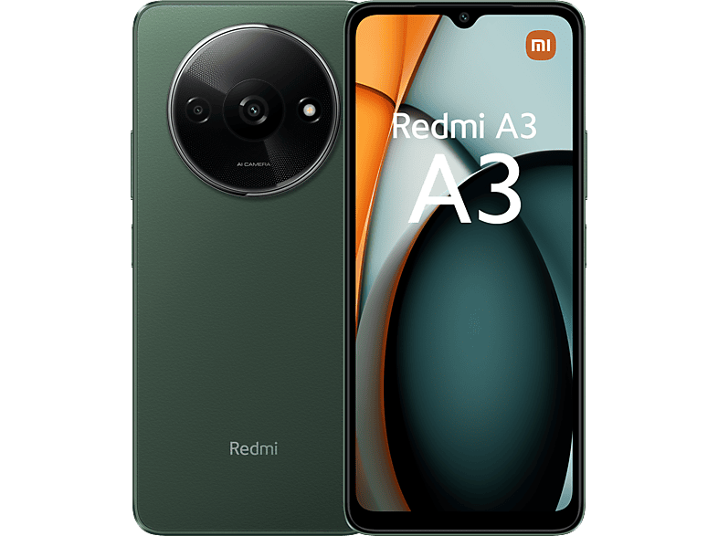 Móvil - Xiaomi Redmi A3, Verde, 64 GB, 3 GB RAM, 6.71