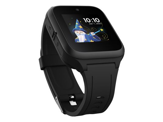 TCL Movetime Family Watch MT40X - Black Edition Smartwatch für Kinder Silikon, 135-200 mm, Schwarz