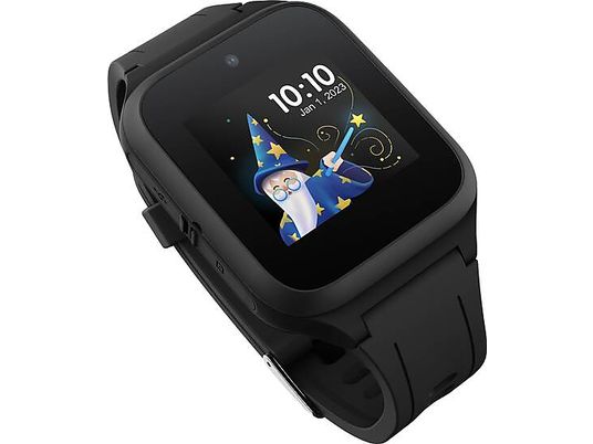 TCL Movetime Family Watch MT40X - Black Edition Smartwatch für Kinder Silikon, 135-200 mm, Schwarz