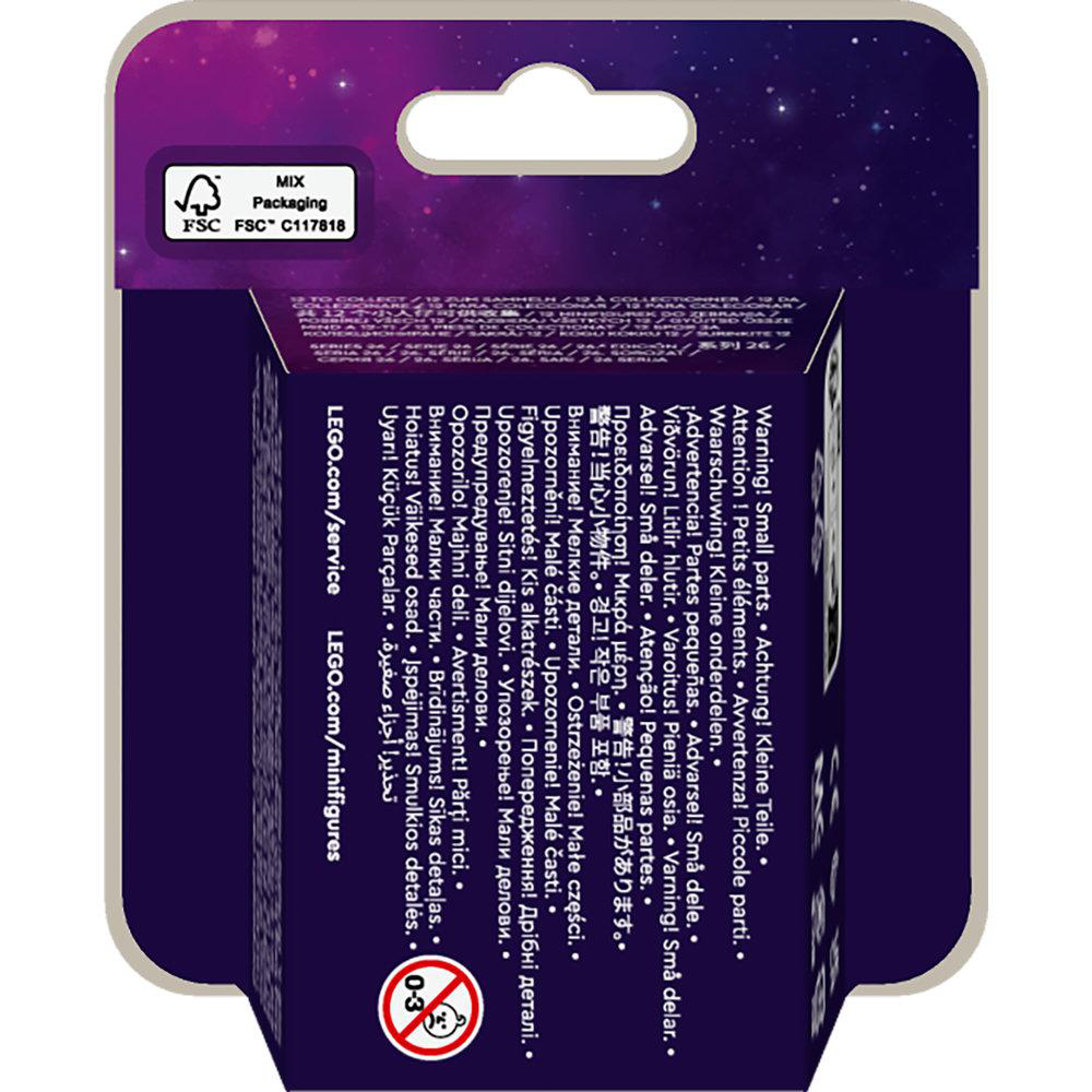 Rückseite der Lego-Verpackung mit Warnungen und Text in mehreren Sprachen.