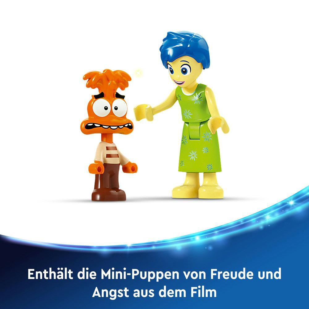 Zwei Spielfiguren aus dem Film Alles steht Kopf: Freude und Angst.