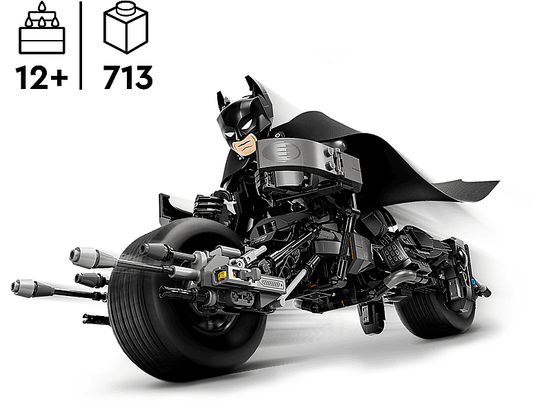 Thumbnail - LEGO Super Heroes DC 76273 Batman Baufigur mit dem Batpod Bausatz, Mehrfarbig