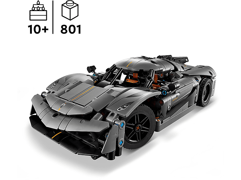 Thumbnail - LEGO Technic 42173 Koenigsegg Jesko Absolut Supersportwagen Bausatz, Grau