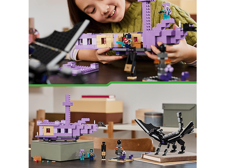 Thumbnail - LEGO Minecraft 21264 Der Enderdrache und das Endschiff Bausatz, Mehrfarbig