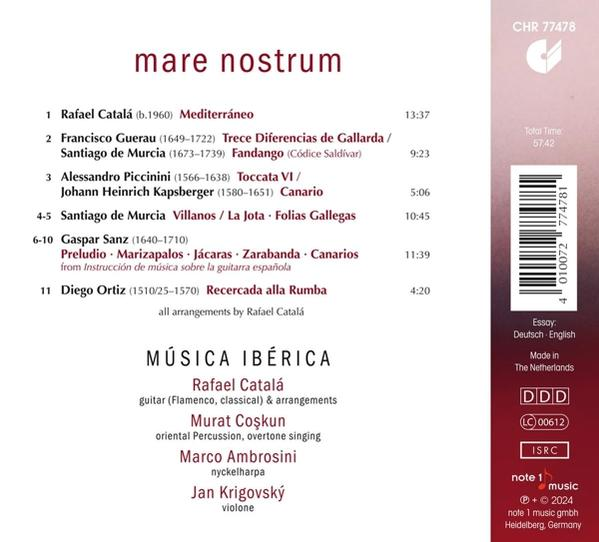 Eine Musik-Titeliste.