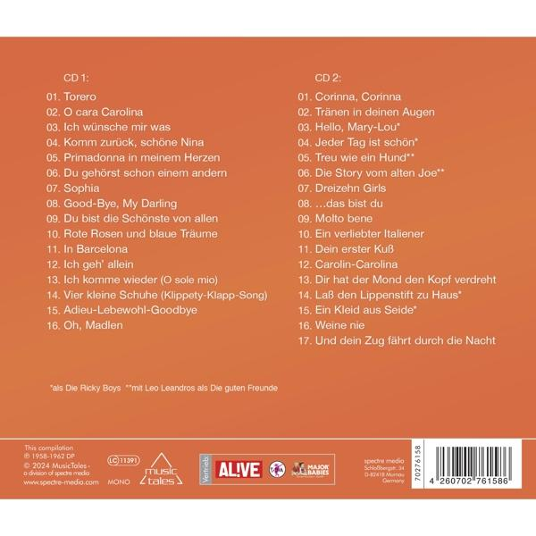 Ein CD-Cover mit Titellisten für CD1 und CD2.