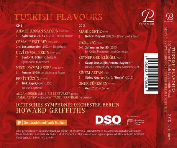 CD-Cover mit Titelliste für türkische Musik von Howard Griffiths.