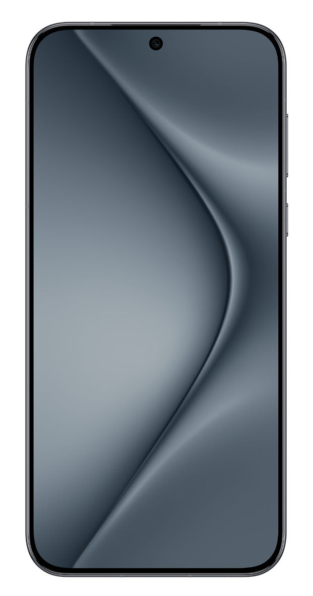 Telefon, pokazujący falisty gradient na ekranie, z aparatem u góry.