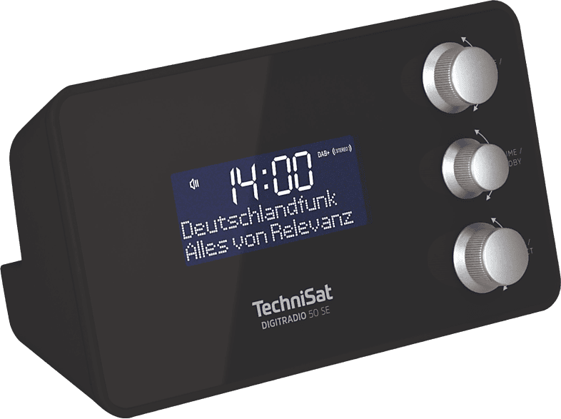 Technisat Digitradio 50 SE DAB+/UKW-Uhrenradio mit großem Display, Schwarz; DAB+ Radio