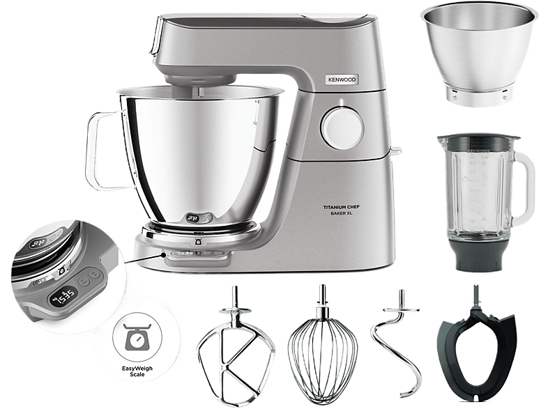 Kenwood Keukenrobot Titanium Chef Baker Xl Met Geïntegreerde Weegschaal (kvl85.124si)