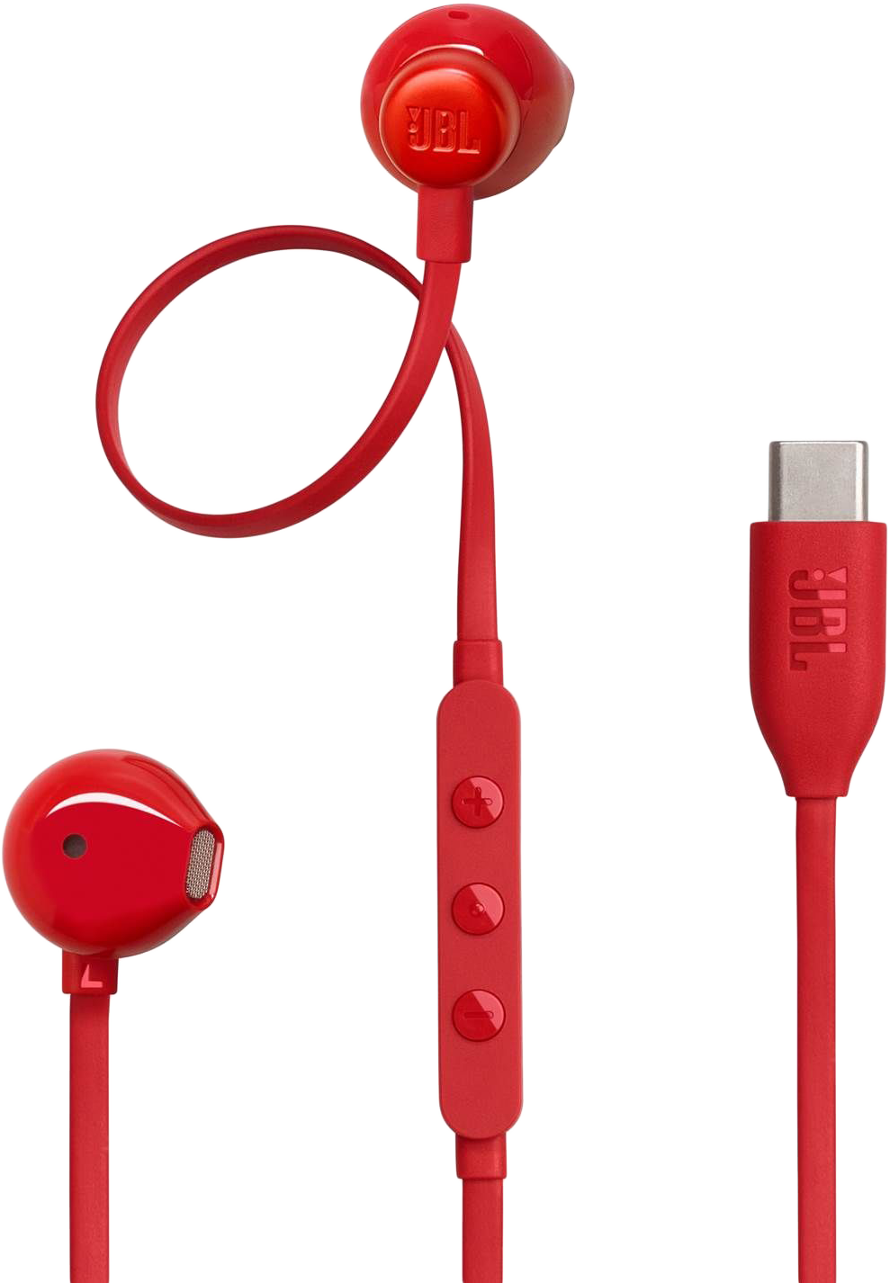 JBL Tune 305 C USB Type-C vezetékes fülhallgató, piros (JBLT305CRED)