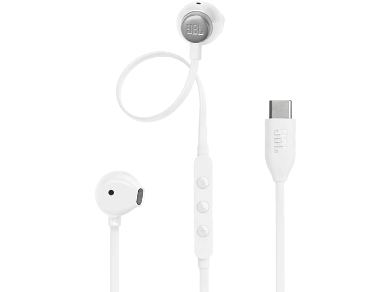 JBL Tune 305 C USB Type-C vezetékes fülhallgató, fehér (JBLT305CWHT)