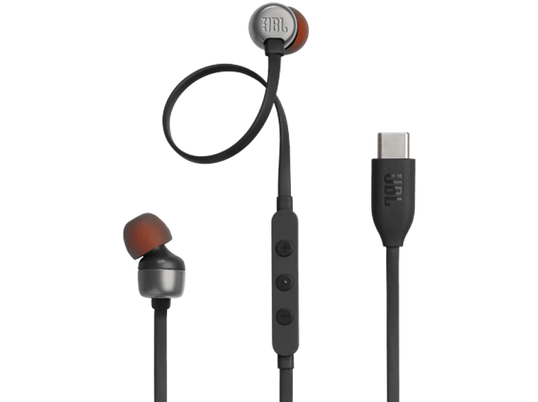 JBL Tune 310 C USB Type-C vezetékes fülhallgató, fekete (JBLT310CBLK)