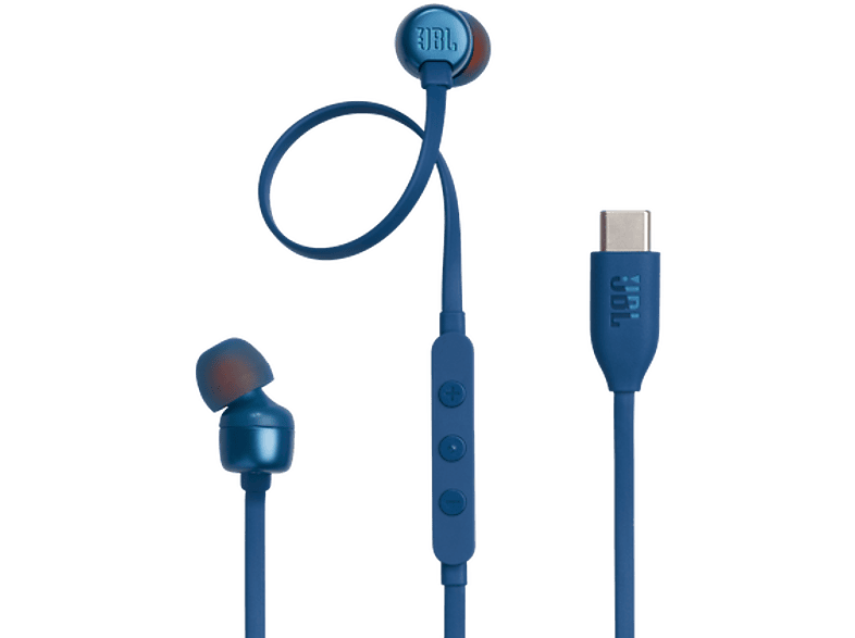 JBL Tune 310 C USB Type-C vezetékes fülhallgató, kék (JBLT310CBLU)