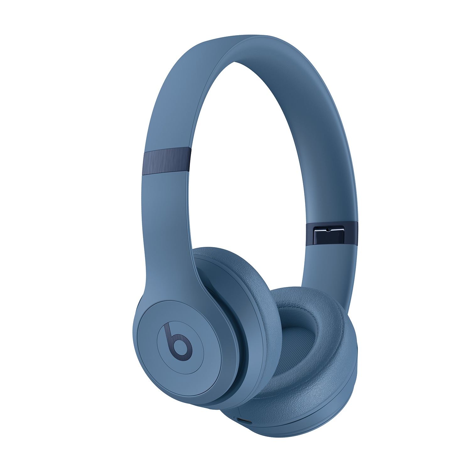 Cuffie blu con sfondo bianco. Logo Beats visibile.