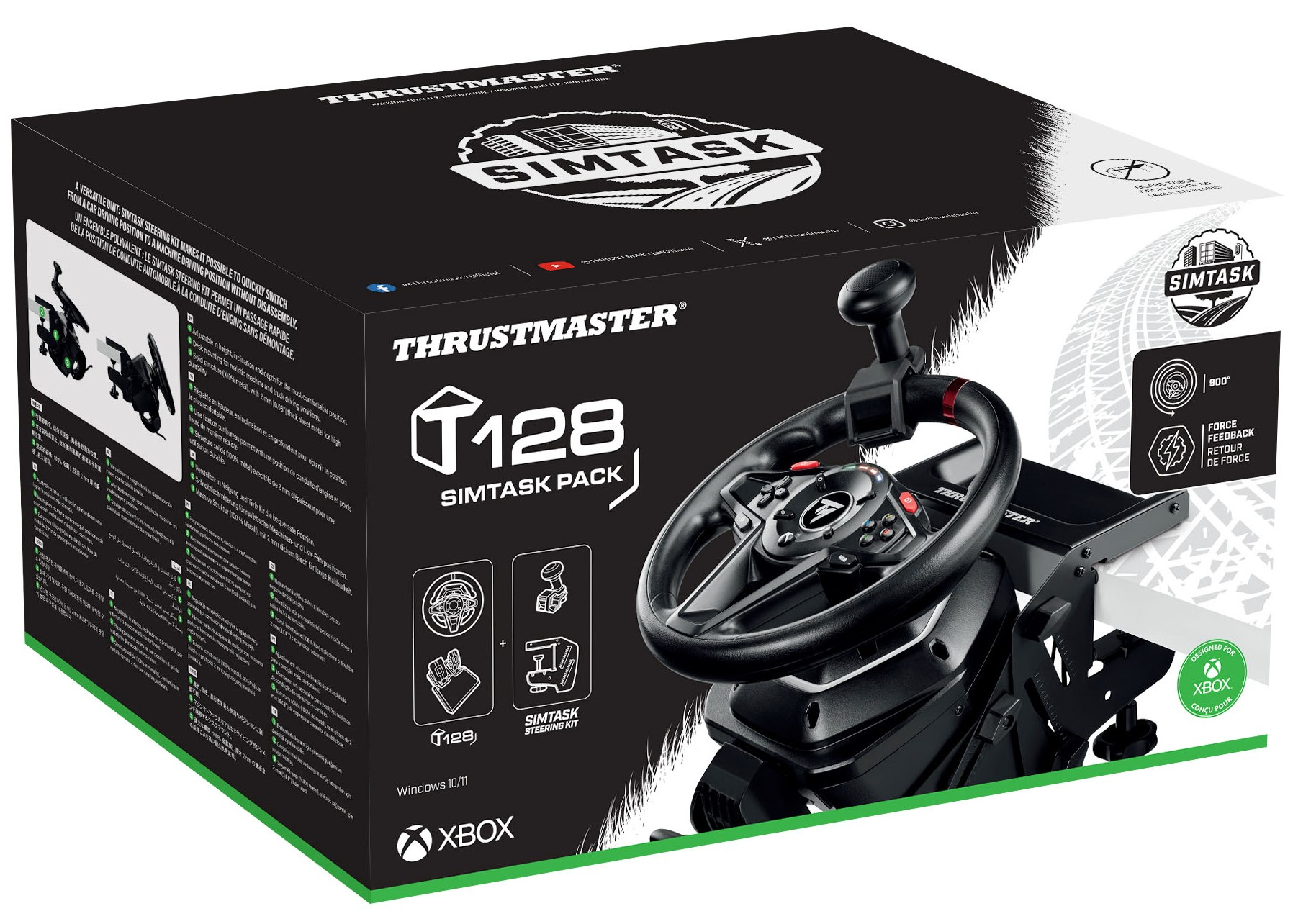 THRUSTMASTER T128 SimTask Pack, Pacchetto di simulazione di agricoltura e autotrasporto, Nero
