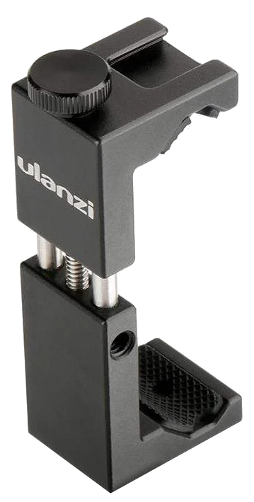 ULANZI ST-02S alumínium telefon adapter, vakupapucs csatlakozóval, fekete