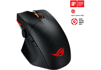 ASUS ROG Chakram X Origin vezeték nélküli optikai egér, 11 gomb, BT+2,4 GHz, fekete (90MP02N1-BMUA00)