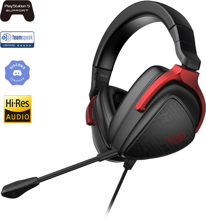 ASUS ROG Delta S Core vezetékes fejhallgató mikrofonnal, 3,5 mm jack, fekete (90YH03JC-B1UA00)